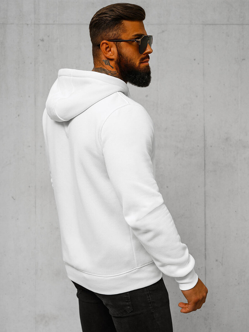 Herren Kapuzenpullover Weiß OZONEE JS/2008Z