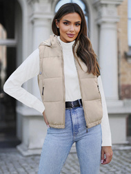 Damen Weste Beige OZONEE JS/16M9091/62