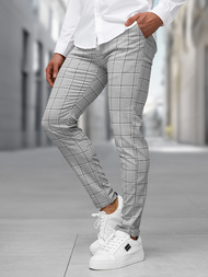 Herren Chino Hose Grau OZONEE DJ/5522Z