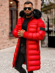 Herren Winterjacke Rot OZONEE O/M801Z