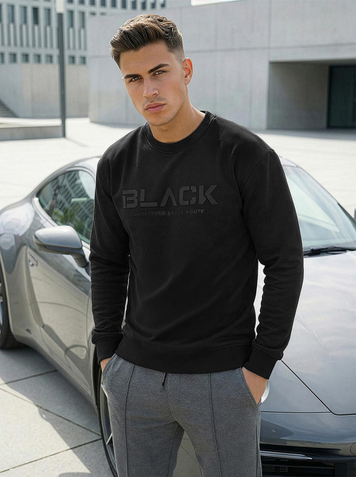 Herren Sweatshirt Schwarz OZONEE JS/8B1992/3