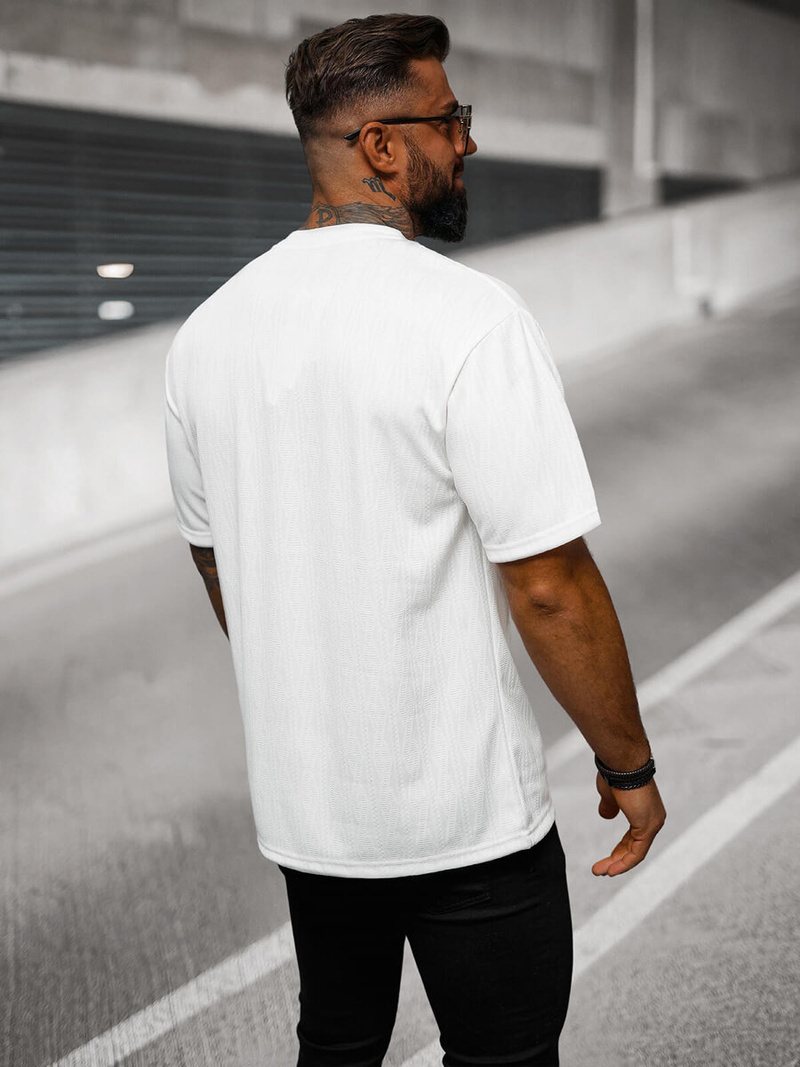 Herren T-shirt Weiß OZONEE O/3C333