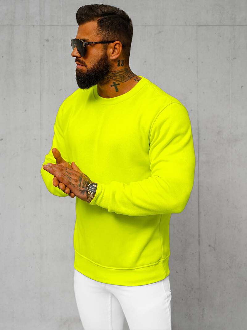 Herren Sweatshirt Gelb-Neon OZONEE JS/2001-10Z