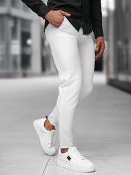 Herren Chino Hose Weiß OZONEE DJ/5526Z