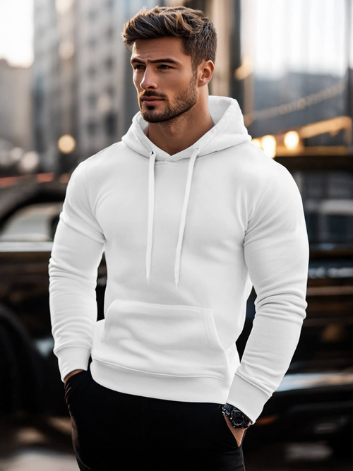 Herren Kapuzenpullover Weiß OZONEE JS/2009Z
