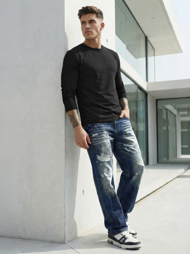 Herren Jeanshose Blau OZONEE O/KK2885Z