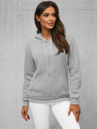 Damen Kapuzenpullover Grau OZONEE JS/W02Z