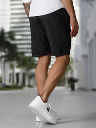 Herren Chino Shorts Schwarz OZONEE TMK/DC809/1Z