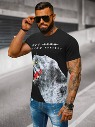 Herren T-shirt Schwarz OZONEE O/T127/3Z