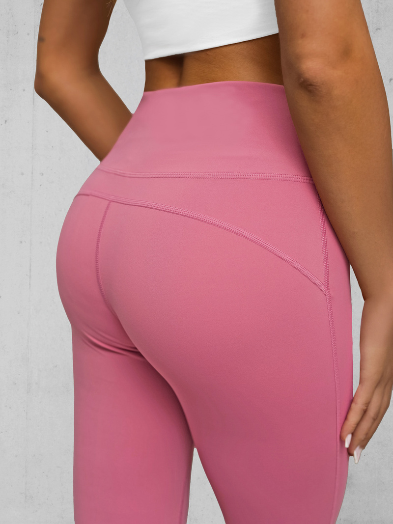 Damen Leggings mit Breiten Beinen Dunkelpink JS/17K588/111