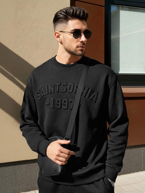 Herren Sweatshirt Schwarz OZONEE JS/8B1953/3