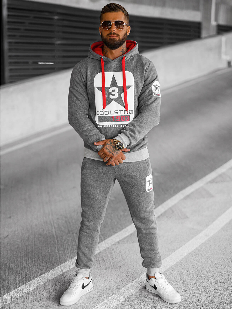 Herren Sportanzug Anthrazit OZONEE JS/8C59/5Z OZONEE