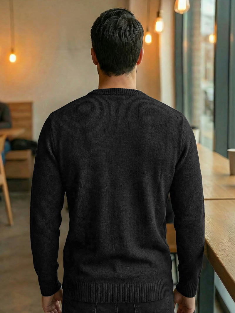 Herren Pullover Schwarz OZONEE JS/59B3607/3