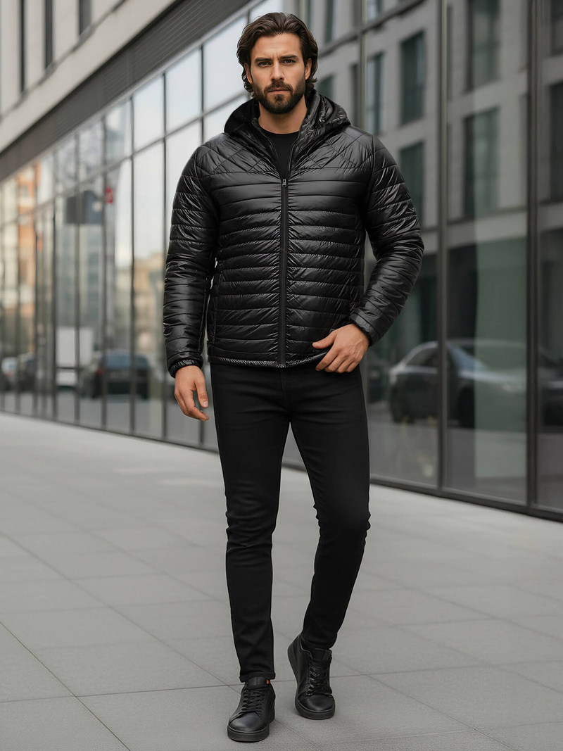 Herren Jacke Schwarz OZONEE JS/16M9328/392BZ