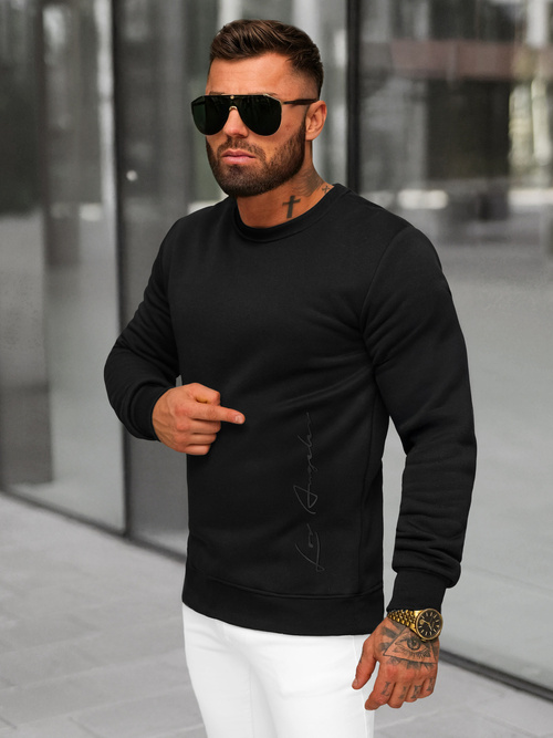 Herren Sweatshirt Schwarz OZONEE JS/8B1357/3