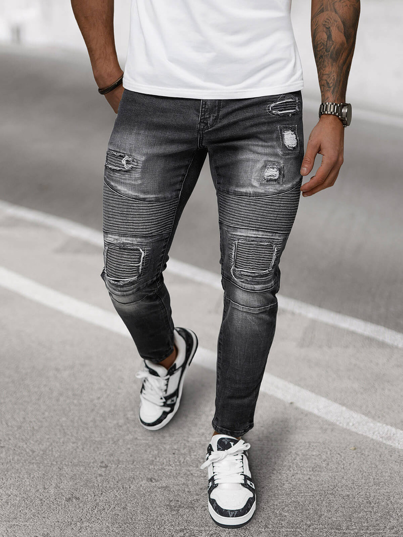 Herren Jeanshose Schwarz OZONEE NB/MP0142N