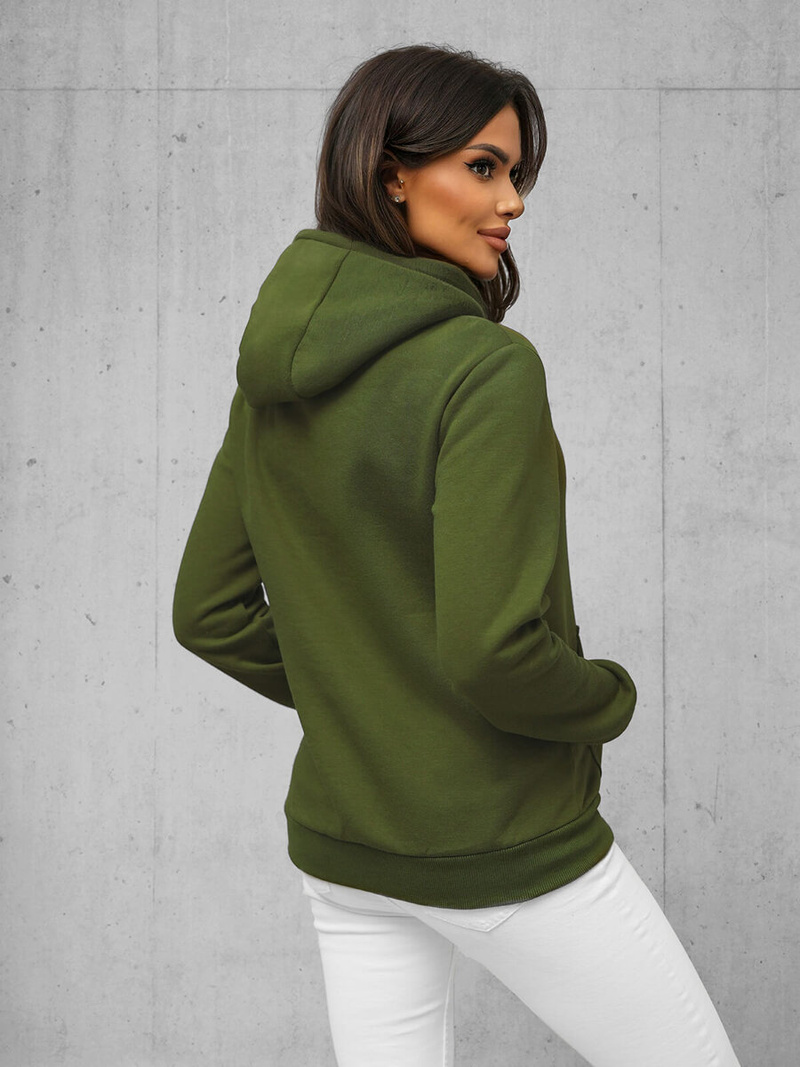 Damen Kapuzenpullover Khaki OZONEE JS/W02Z