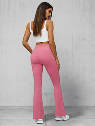 Damen Leggings mit Breiten Beinen Dunkelpink JS/17K588/111