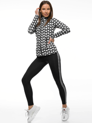 Zweiteiliges Trainingsanzug-Set Schwarz-Weiß OZONEE O/19415