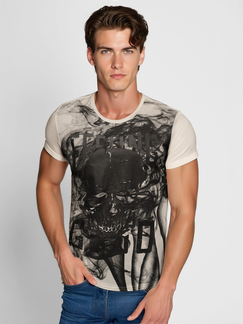 Herren T-shirt Beige OZONEE O/T126/155Z