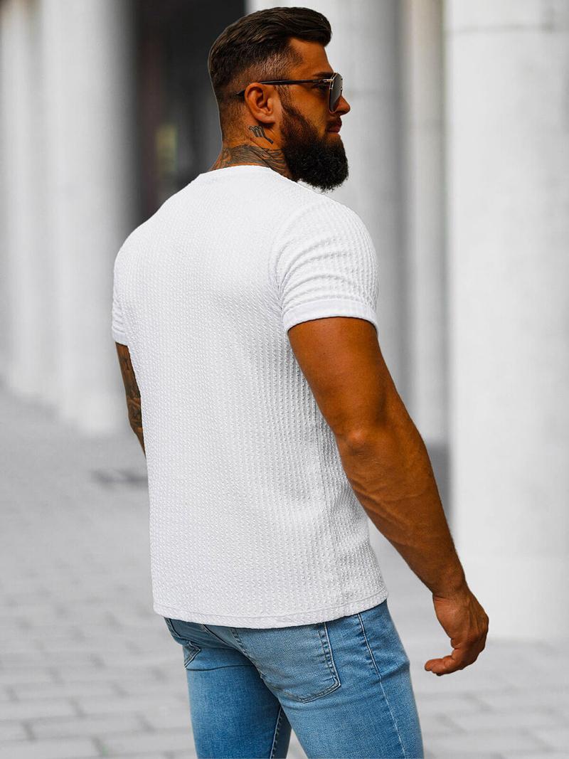 Herren T-shirt Weiß OZONEE O/7766T