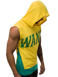 Herren Tank Top mit Kapuze Gelb OZONEE B/60042Z