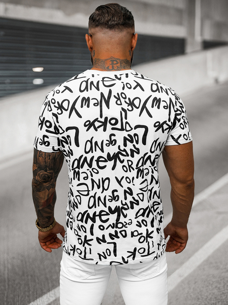 Herren T-shirt Weiß OZONEE O/T1268/1