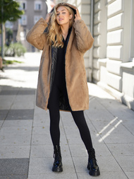 Lange Damen Winterjacke Schwarz OZONEE JS/5M3352/392