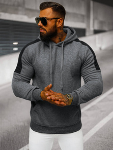Herren Kapuzenpullover Dunkelgrau OZONEE JS/8B1311/5