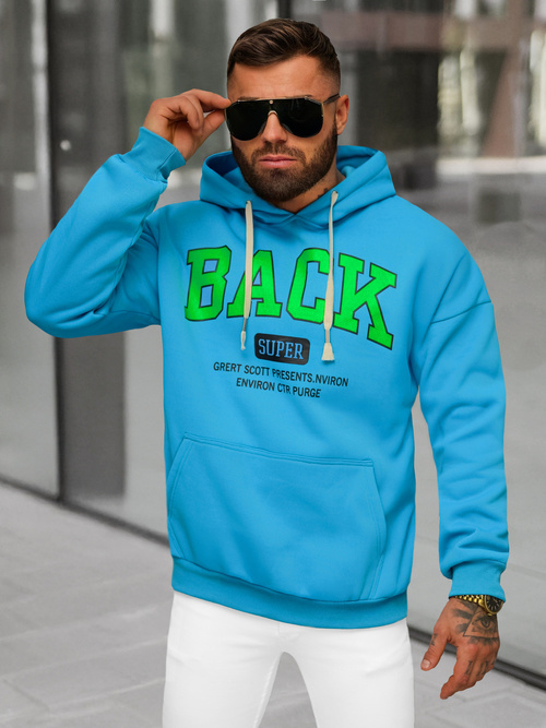 Herren Kapuzenpullover Blau OZONEE O/TT30513