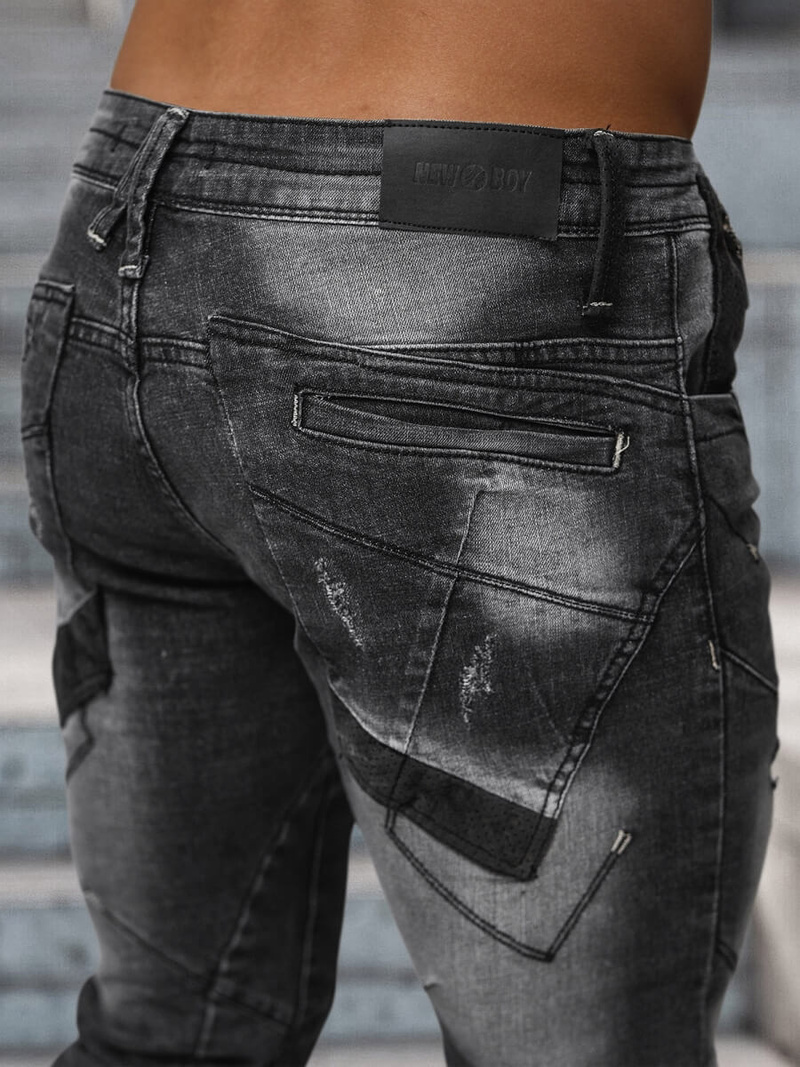 Herren Jeanshose Schwarz OZONEE NB/MP0045N