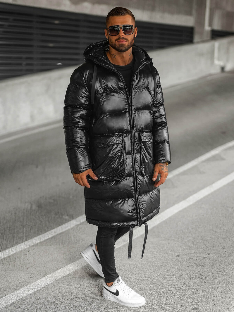 Herren Winterjacke Schwarz OZONEE O/M3205Z