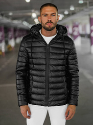 Herren Lederjacke Schwarz OZONEE O/11Z8088