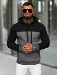Herren Kapuzenpullover Anthrazit OZONEE JS/8B1307/5