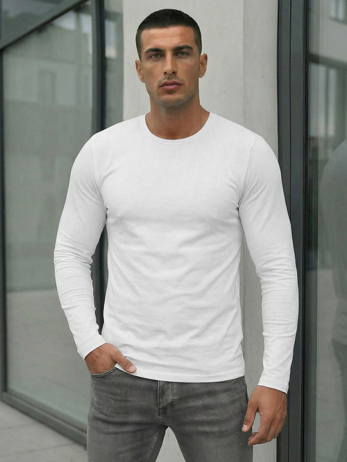 Herren Longsleeve Weiß OZONEE JS/DB71/2