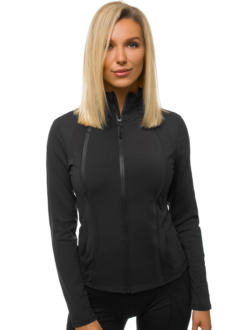 Damen Sweatjacke Schwarz OZONEE JS/YW06009/1