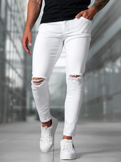 Herren Jeanshose Weiß OZONEE E/5391/01Z