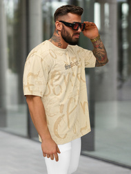 Herren T-shirt Beige OZONEE O/YN2/621