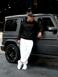 Herren Kapuzenpullover Schwarz OZONEE JS/8B1968/3