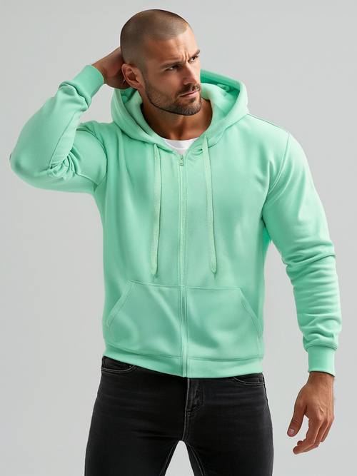 Herren Kapuzenpullover Mintgrün OZONEE JS/2008