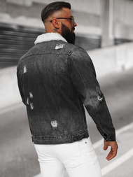 Herren Jeansjacke Sherpa Schwarz OZONEE NB/MJ502NZ