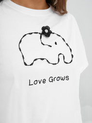 Damen T-shirt Weiß OZONEE JS/RJ77247