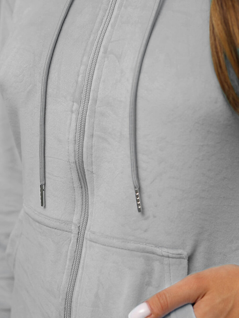 Damen Velours Sportanzug Grau OZONEE JS/8C1176/2Z