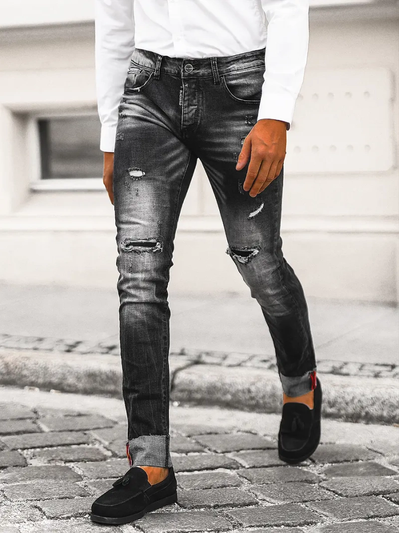 Herren Jeanshose Schwarz OZONEE NB/MP0126N