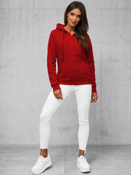 Damen Kapuzenpullover Dunkelrot OZONEE JS/W03Z