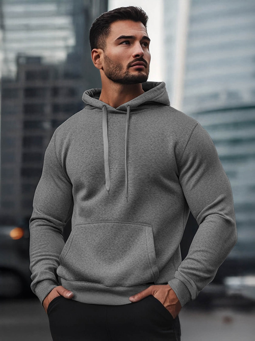Herren Kapuzenpullover Dunkelgrau OZONEE JS/2009Z