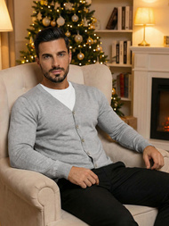 Herren Pullover Grau OZONEE NB/MM6006/2Z