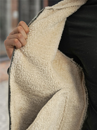 Herren Lederjacke Schwarz OZONEE JS/11Z8271