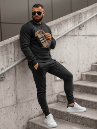 Herren Sportanzug Schwarz OZONEE JS/68C10380/3Z