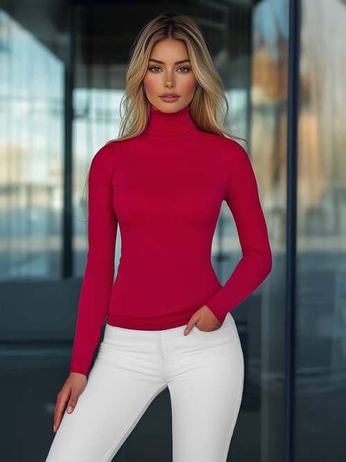 Damen Pullover Weinrot OZONEE JS/8009/5Z